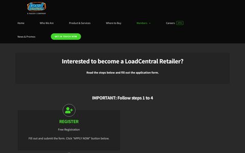 Retailer Application – LoadCentral