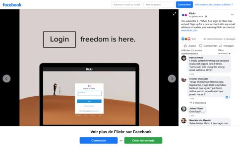 You asked for it - Yahoo free login to Flickr has ... - Facebook