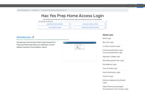 Hac Yes Prep Home Access Login - LoginFacts