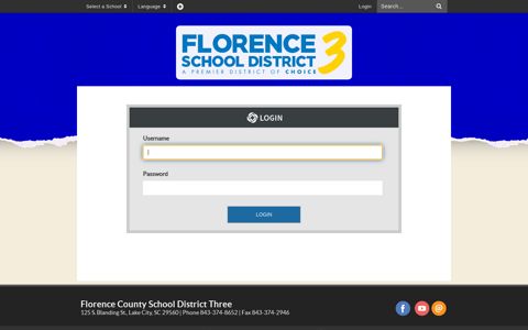 Login - Florence County School District Three