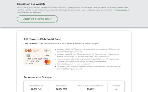 IHG Rewards Credit Card | Apply here | Creation Finance