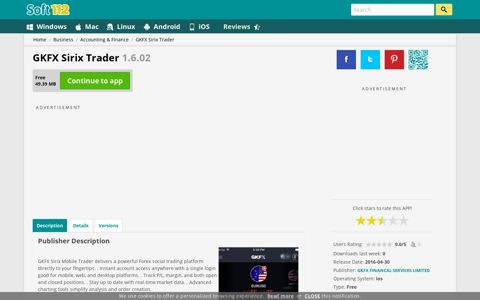 GKFX Sirix Trader 1.6.02 Free Download