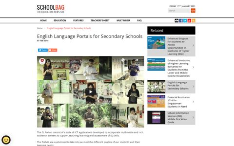 English Language Portals for Secondary Schools