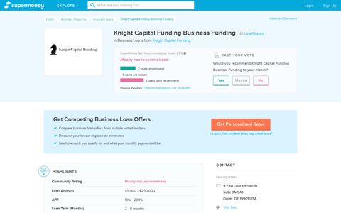 Knight Capital Funding Business Funding Reviews (Dec ...