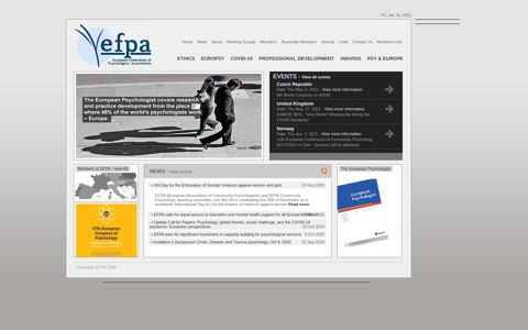 European Federation of Psychologists' Associations: EFPA