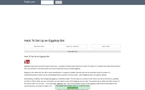 Hack 76 Set Up an Eggdrop Bot | IRC Hacks - Flylib.com