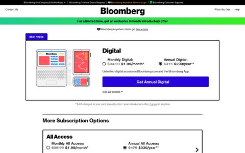 Bloomberg Subscriptions | All Access & Digital