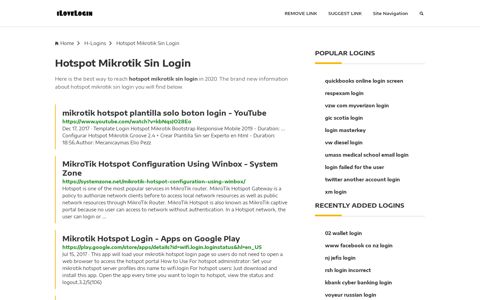 Hotspot Mikrotik Sin Login ❤️ One Click Access - iLoveLogin