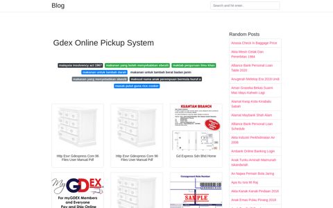 Gdex Online Pickup System - Blog