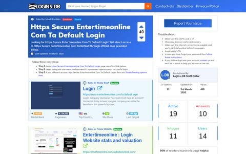 Https Secure Entertimeonline Com Ta Default Login - Logins-DB