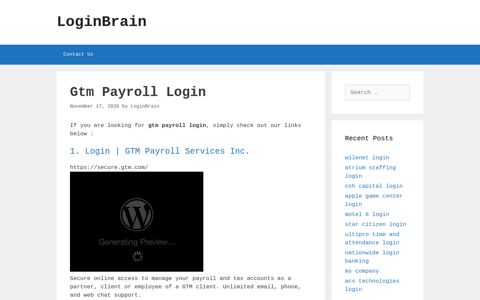 Gtm Payroll Login | Gtm Payroll Services Inc. - LoginBrain