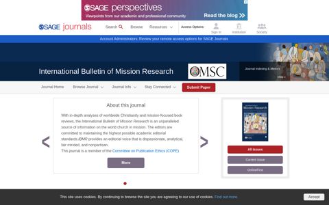 International Bulletin of Mission Research: SAGE Journals
