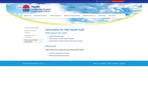 Information for HNE Health Staff - Hunter New England Health