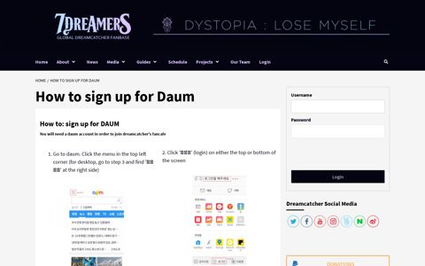 How to sign up for Daum | 7 Dreamers