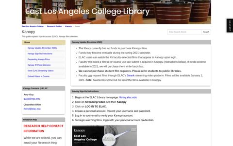 Home - Kanopy - Research Guides at East Los Angeles College