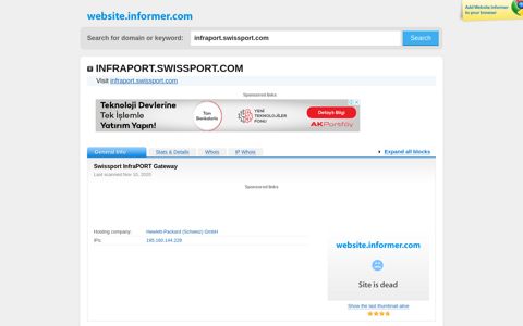 infraport.swissport.com at WI. Swissport InfraPORT Gateway