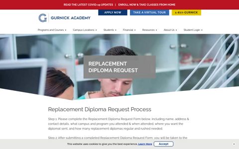 Replacement Diploma Request - Gurnick Academy