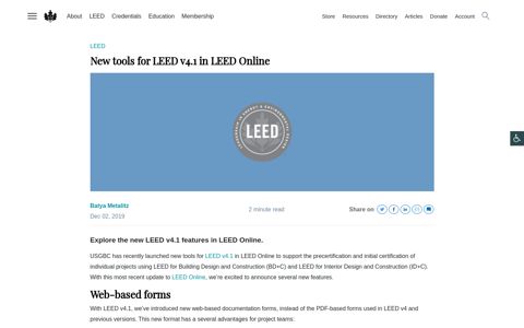 New tools for LEED v4.1 in LEED Online | U.S. Green Building ...