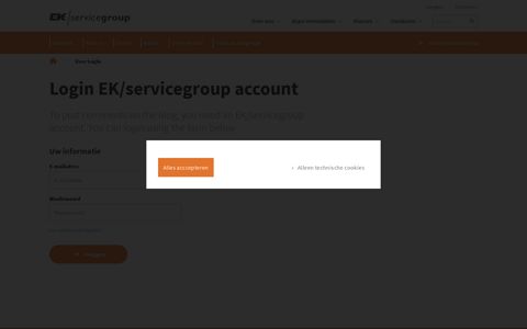 Login EK/servicegroup account - | Euretco