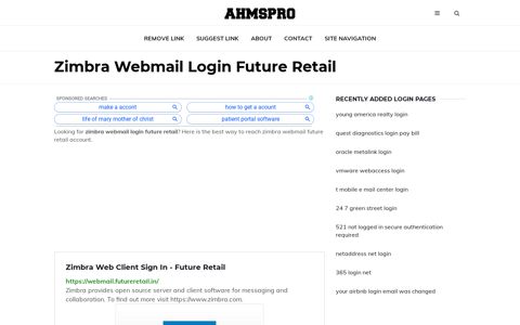 zimbra webmail future retail ✔️ Zimbra Web Client Sign In ...