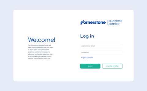Cornerstone Success Center - Cornerstone OnDemand