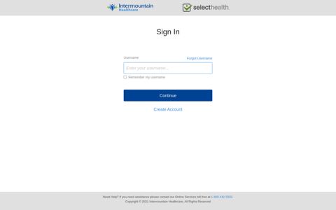 Sign In - Intermountain Healthcare
