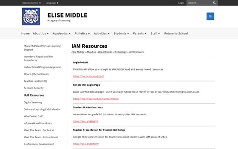 IAM Resources - Elise Middle