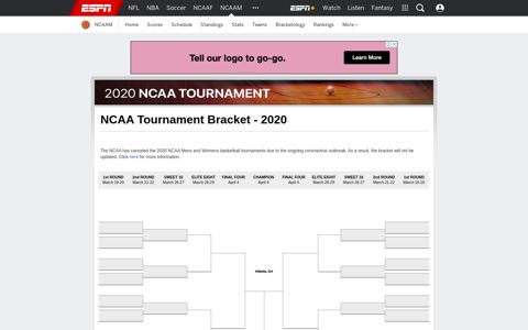 NCAAM 2020 NCAA Tournament - ESPN - ESPN.com