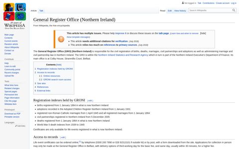 General Register Office (Northern Ireland) - Wikipedia