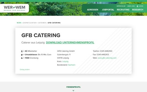 GFB Catering Caterer aus Leipzig in der Firmendatenbank ...