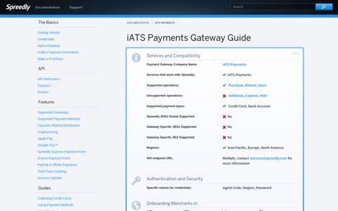 iATS Payments Gateway Guide - Spreedly Documentation