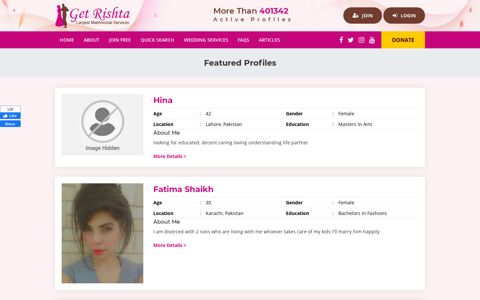 Get Rishta: Matrimonial, marriage Pakistani Girl proposal