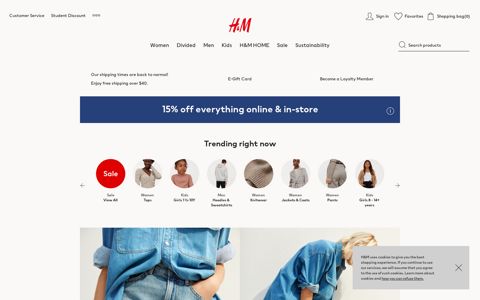 H&M | Online Fashion, Homeware & Kids Clothes | H&M US
