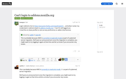 Can't login to addons.mozilla.org - Mozilla Discourse
