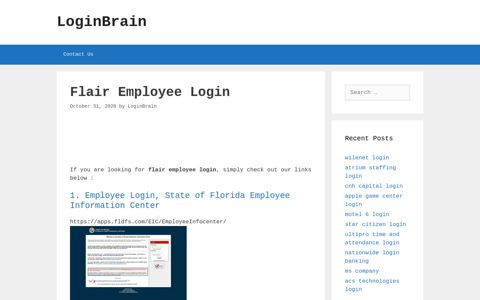 Flair Employee - Employee Login, State Of Florida Employee ...