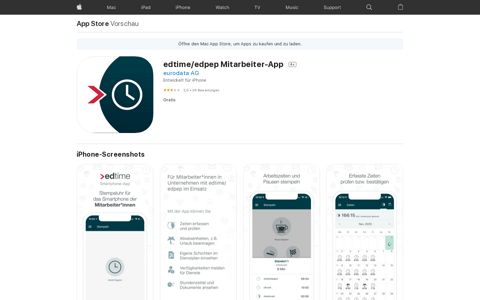 ‎edtime/edpep Mitarbeiter-App im App Store