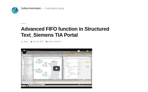 Advanced FIFO function in Structured Text_Siemens TIA Portal