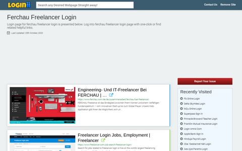 Ferchau Freelancer Login | Accedi Ferchau Freelancer - Loginii.com