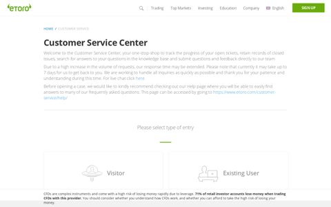 Customer Service | eToro