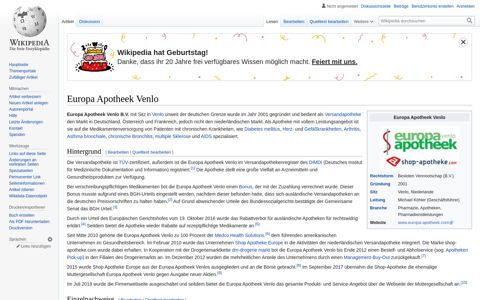 Europa Apotheek Venlo – Wikipedia