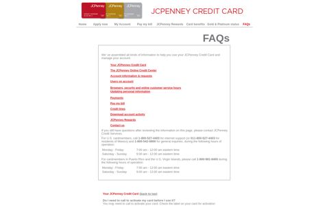 JCPenney Credit Card - JCPenney Online Credit Center