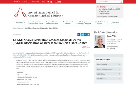ACGME Shares Federation of State Medical Boards (FSMB ...