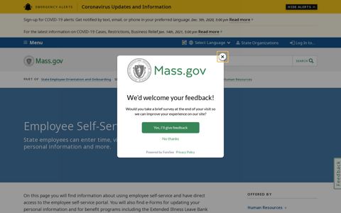 Employee Self-Service | Mass.gov