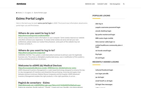 Esims Portal Login ❤️ One Click Access - iLoveLogin
