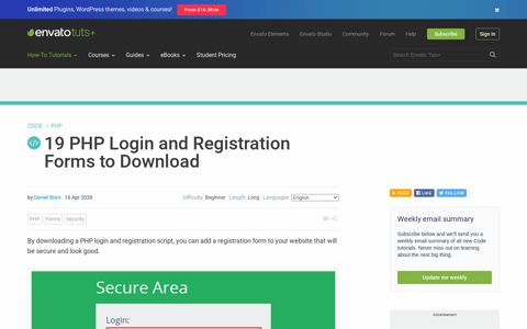 19 PHP Login and Registration Forms to Download - Code