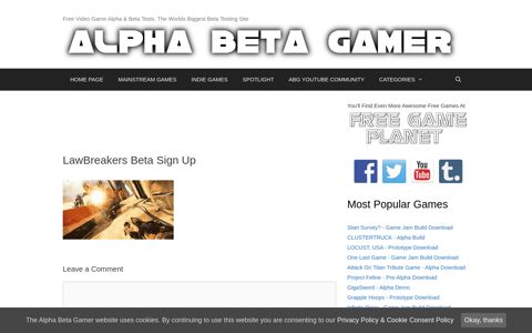 LawBreakers Beta Sign Up – Alpha Beta Gamer