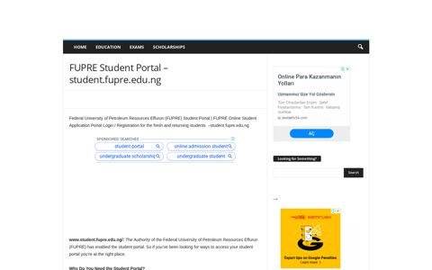 FUPRE Student Portal - student.fupre.edu.ng - GH Students