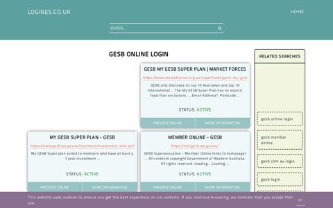 gesb online login - General Information about Login - Logines.co.uk