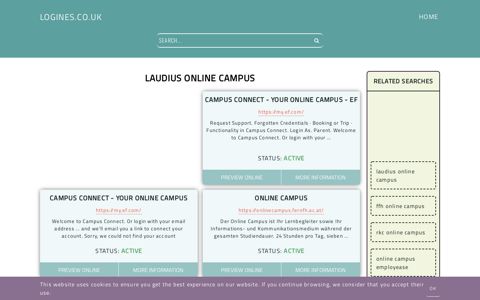 laudius online campus - General Information about Login