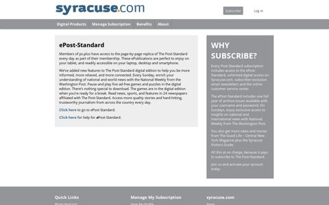 ePost-Standard - Benefits - Syracuse.com